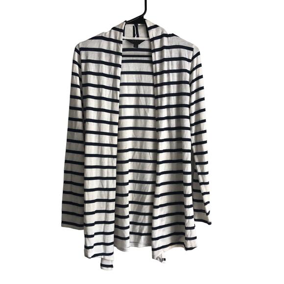 Navy and white stripe cardigan by Mix - Picture 1 of 6